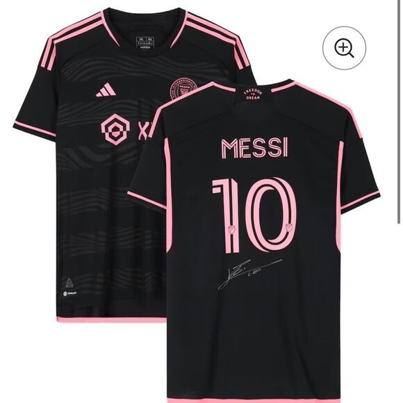 Adidas Lionel Messi Inter Miami CF 2022/23 Black Authentic Jersey Large Nwt - Picture 1 of 8